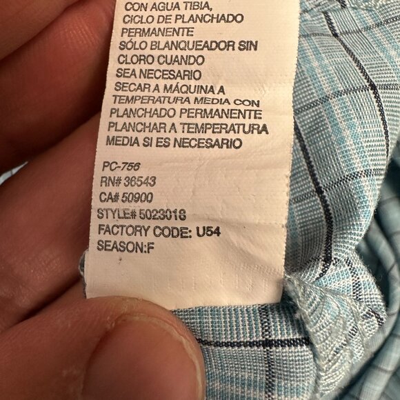 Van Heusen Mens Size XL Plaid Long Sleeve Button-Down Shirt - Picture 6 of 6